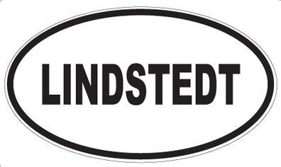 LINDSTEDT - Oval Sticker