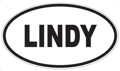 LINDY - Oval Sticker