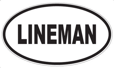LINEMAN - Oval Sticker