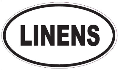 LINENS - Oval Sticker