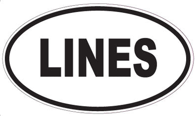 LINES - Oval Sticker