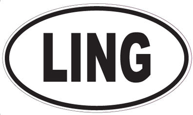 LING - Oval Sticker