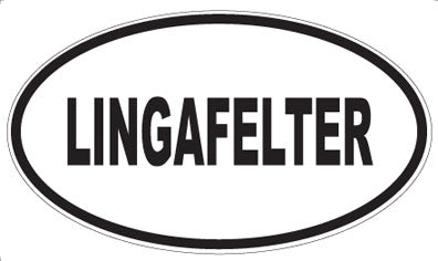LINGAFELTER - Oval Sticker