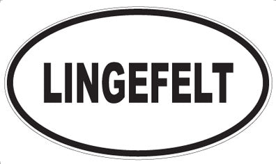 LINGEFELT - Oval Magnet