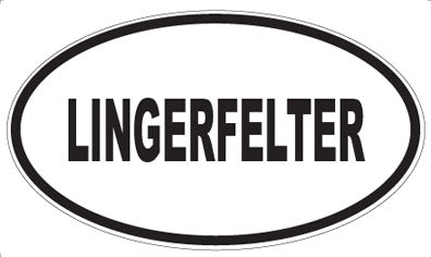 LINGERFELTER - Oval Sticker