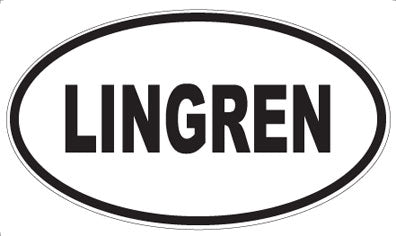 LINGREN - Oval Magnet