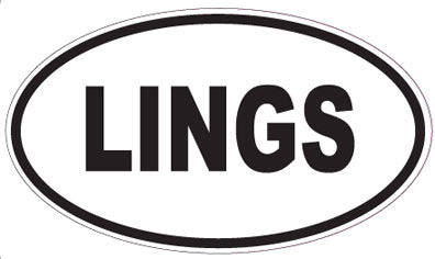 LINGS - Oval Sticker