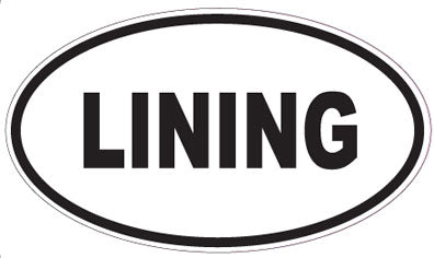 LINING - Oval Sticker