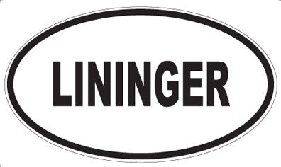 LININGER - Oval Magnet