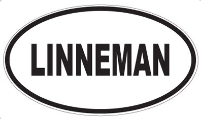 LINNEMAN - Oval Magnet