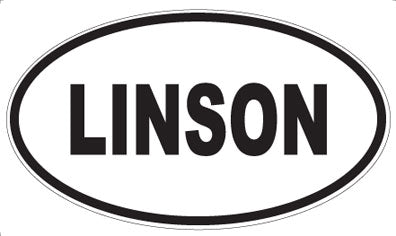 LINSON - Oval Sticker