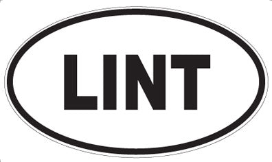 LINT - Oval Sticker