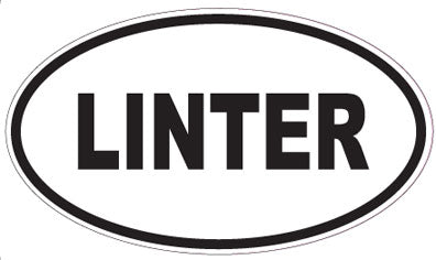 LINTER - Oval Sticker
