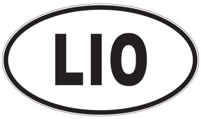 LIO - 3 Letter Initials Oval Sticker