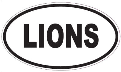 LIONS - Oval Magnet