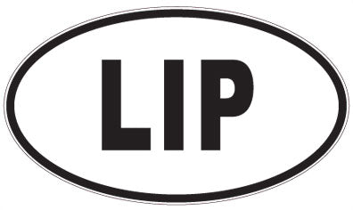 LIP - 3 Letter Initials Oval Sticker