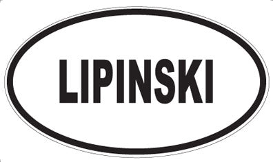 LIPINSKI - Oval Sticker