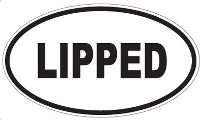 LIPPED - Oval Sticker