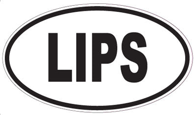LIPS - Oval Sticker