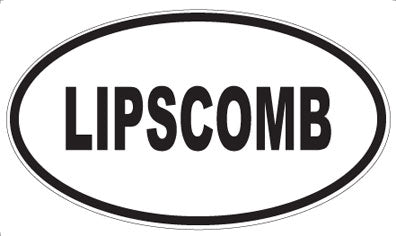 LIPSCOMB - Oval Sticker
