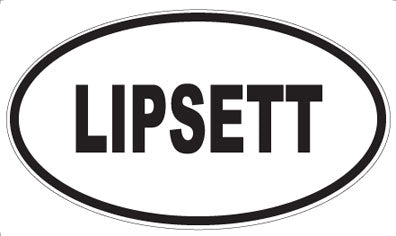 LIPSETT - Oval Sticker