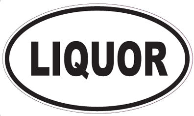 LIQUOR - Oval Sticker