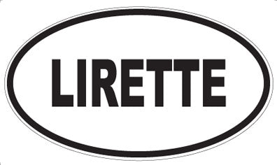 LIRETTE - Oval Sticker