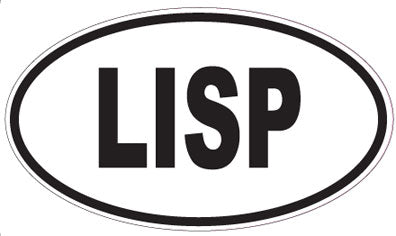 LISP - Oval Sticker