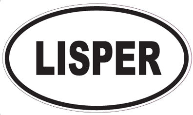LISPER - Oval Sticker