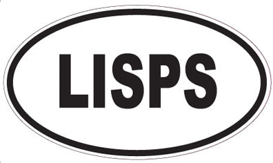 LISPS - Oval Sticker