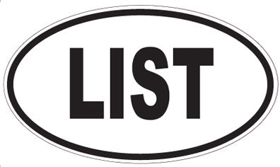 LIST - Oval Sticker