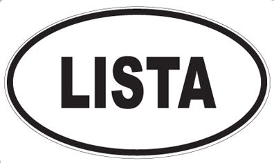LISTA - Oval Sticker