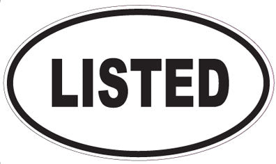 LISTED - Oval Sticker