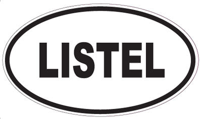LISTEL - Oval Sticker