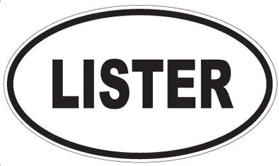 LISTER - Oval Sticker