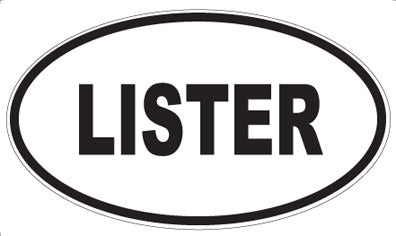 LISTER - Oval Magnet