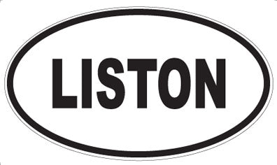 LISTON - Oval Sticker