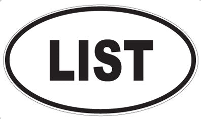 LIST - Oval Magnet