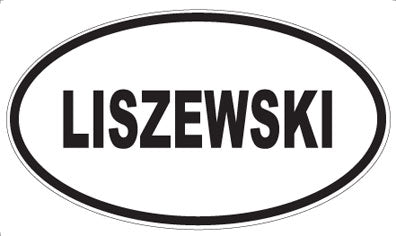 LISZEWSKI - Oval Sticker