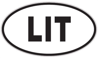 LIT - 3 Letter Initials Oval Sticker