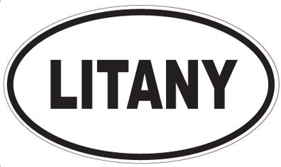 LITANY - Oval Sticker
