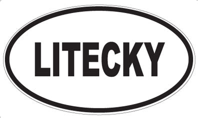 LITECKY - Oval Sticker