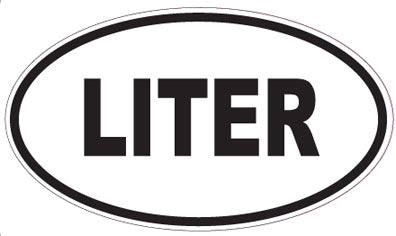 LITER - Oval Sticker