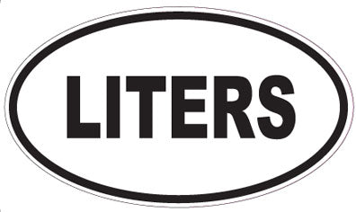 LITERS - Oval Sticker