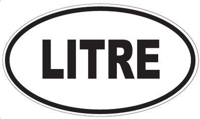 LITRE - Oval Sticker