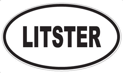 LITSTER - Oval Sticker