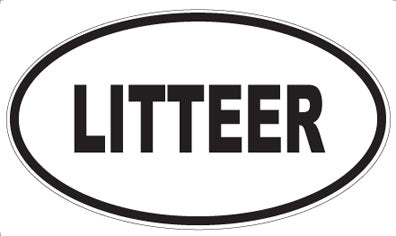LITTEER - Oval Sticker