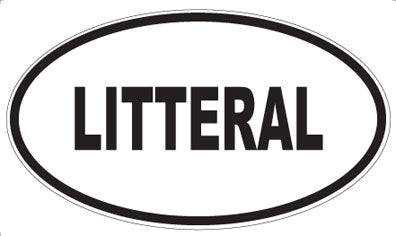 LITTERAL - Oval Sticker