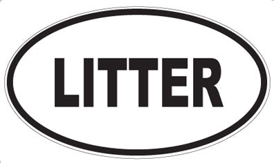 LITTER - Oval Magnet