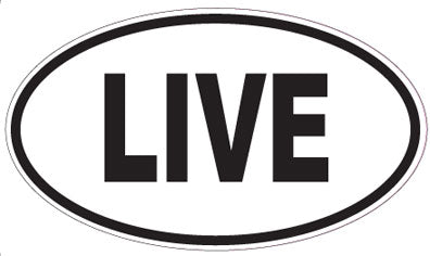 LIVE - Oval Sticker